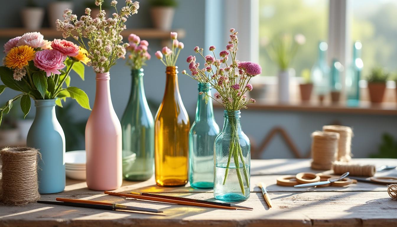 découvrez des idées diy pour transformer vos bouteilles en verre en objets décoratifs ou utiles, et donnez-leur une seconde vie tout en adoptant une démarche éco-responsable.