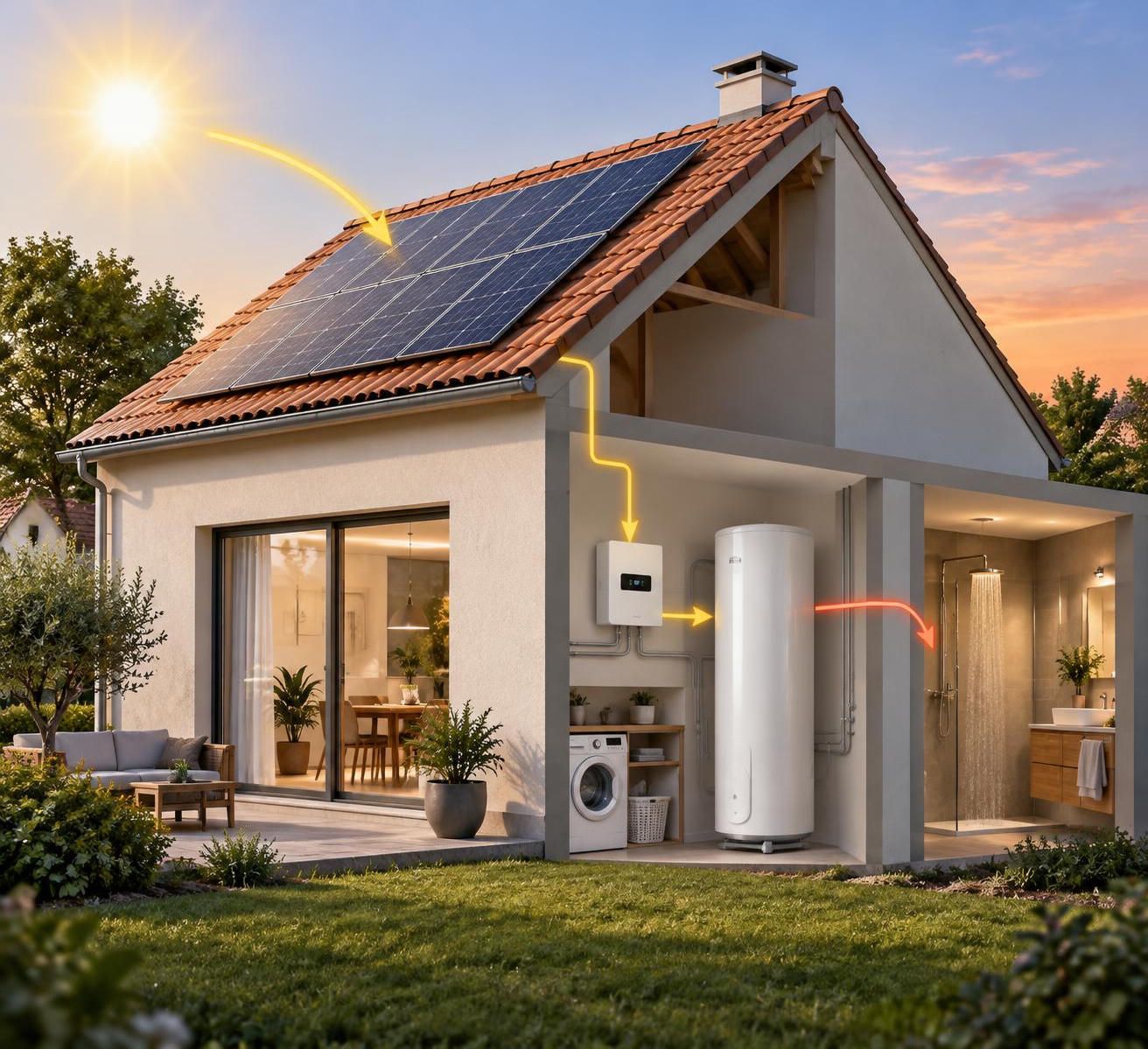 découvrez comment dimensionner une installation photovoltaïque pour une maison avec chauffe-eau électrique : consommation, puissance des panneaux et autoconsommation.